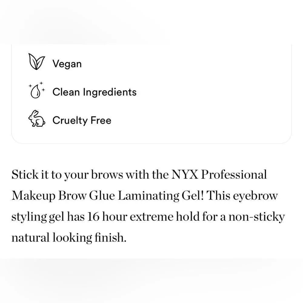 $7❤️‍🔥 LAST 1! NYX The Brow Glue Eyebrow Gel CLEAR 👁 NEW IN BOX Laminated Look - Picture 5 of 7